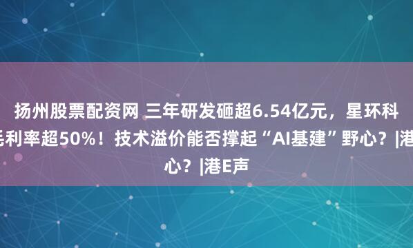 扬州股票配资网 三年研发砸超6.54亿元，星环科技毛利率超50%！技术溢价能否撑起“AI基建”野心？|港E声