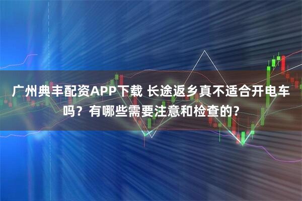 广州典丰配资APP下载 长途返乡真不适合开电车吗？有哪些需要注意和检查的？